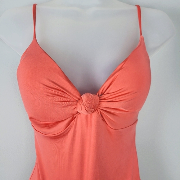 NWT Express Size XL Coral Knotted Front Bodysuit - Picture 2 of 8